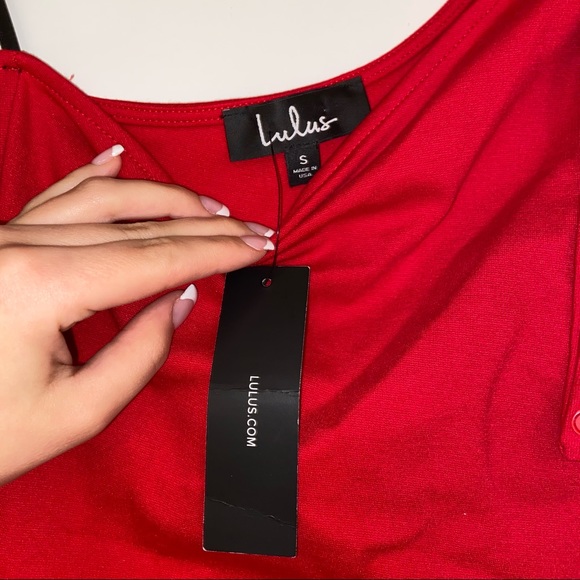 NWT Lulus One-Shoulder Bodycon Midi Dress sz Small - Picture 4 of 6